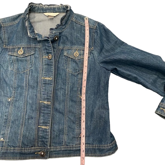 Christopher & Banks Jean Jacket with Studded Details Small - Picture 11 of 16